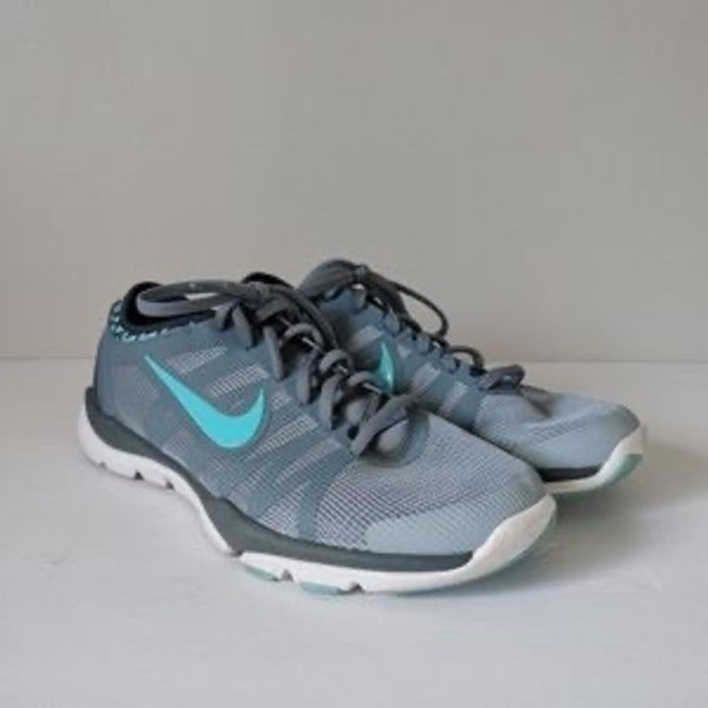 Nike Flex Supreme TR3 Women's 8.5 Training Shoe Gray Teal Sneakers Gym